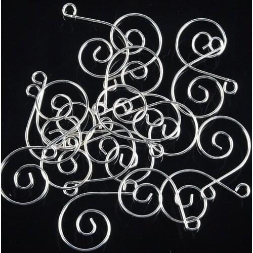 Sliver Metal Hook Buckles Bowtie Connectors For Crystal Glass Beads Pins Decorate Accessories
