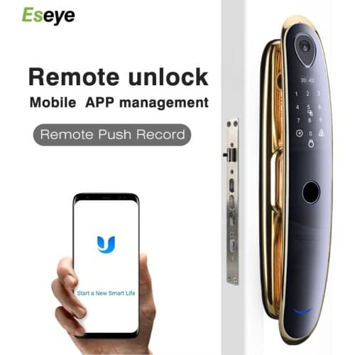 Eseye USmart Go APP WiFi Smart Lock Biometric Fingerprint Lock Password IC Card Key To Unlock Electronic Door Lock Digital Lock
