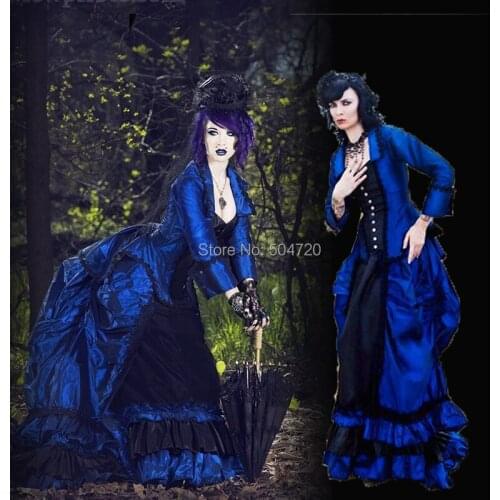 Tailored! 18 Century French Duchess Retro medieval Renaissance Reenactment Theatre Civil war Victorian dress HL-489