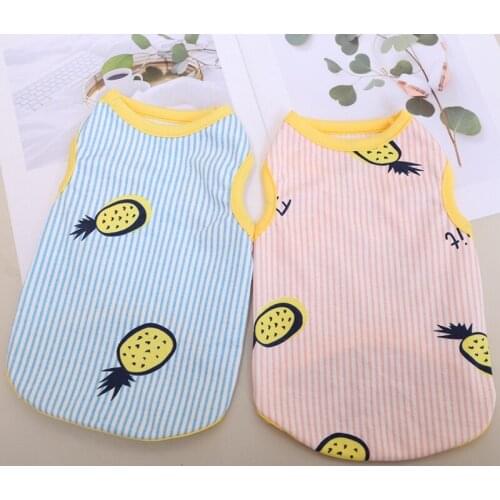 Pet Spring Summer Dog Clothes Cute Dog Printed Vest Pet Sleeveless Shirt Dogs Costume Cotton Puppy Pet Clothes Ropa Perro