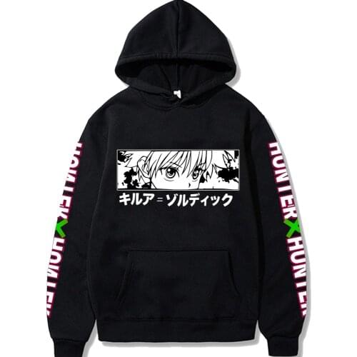 Janpanese Anime Hunter X Hunter Killua eyes Printed Men/women Hoodie Long Sleeve Sweatshirt