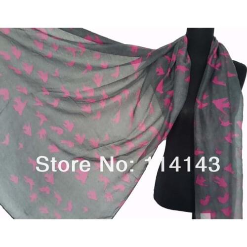 10pcs/lot Fashion Womens Pigeon Doves Birds Animal Print Scarf Shawl Wrap 180cm*110cm, Free Shipping