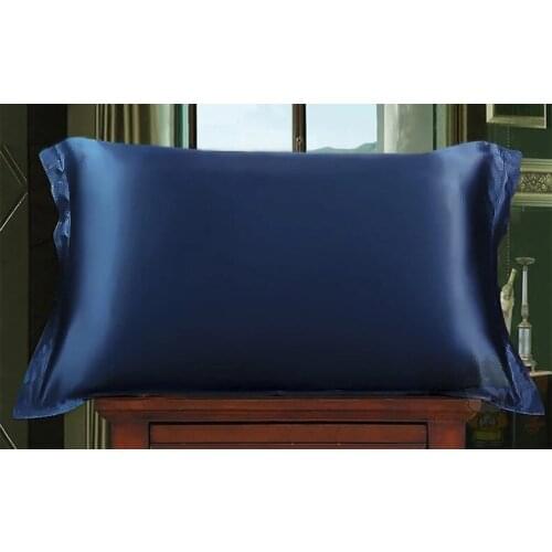 100% Mulberry Silk 25 mm Blue Beige Champagne Purple pink Colors Double Silk 40x65 cm Pillowcases 2 Pieces customize