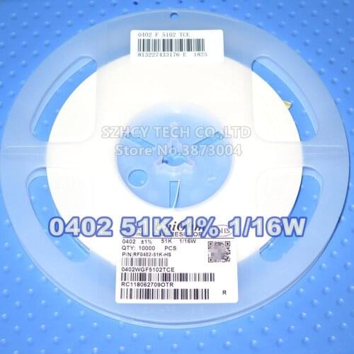 10000pcs 0402 51K 1% 1/16 RD0402-51K -HS Chip Resistor