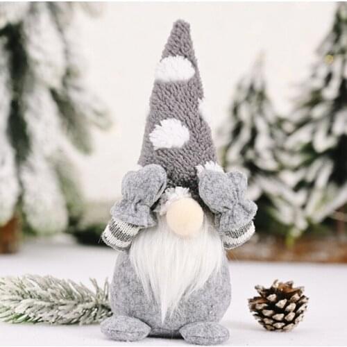 3pcs Christmas Elf Decoration Handmade Snowflake Gnome Swedish Tomte Doll Toy H58C