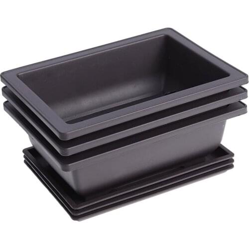 Promotion! 10 Packs Bonsai Training Pots with Tray Plastic Bonsai Plants Growing Pot for Garden Yard Living Room Balcony 16.5X12