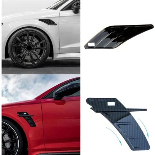 2pcs Car Air Vent Sticker Side Fender Sticker For ABT RS3 RS4 RS5 RS6 A6 C6 C5 A1 A3 8P A4 B8 B6 A5 A7 A8 Q5 Q7 TT R8 ABT