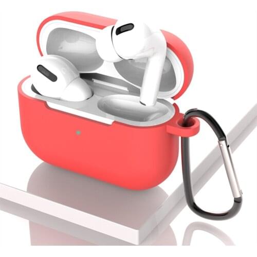 For Airpods 2/1 case simple universal headset shockproof Air Pods case liquid silicone cover apple airpods pro case with keychai