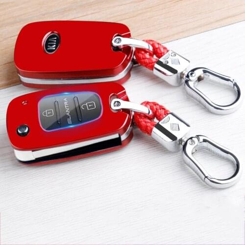 Car Key Case Cover for Kia Rio X Line K2 2017 2018 2019 2020 2021 Bag Chain Accessories Styling Abs 1 Set Decoration Auto Parts