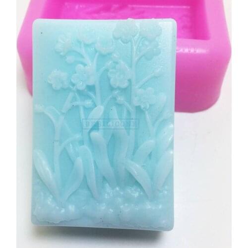 Flowers pattern Silicone mold Fondant cake mold resin clay sugar craft mold DIY decorating tool BL011 soap mold
