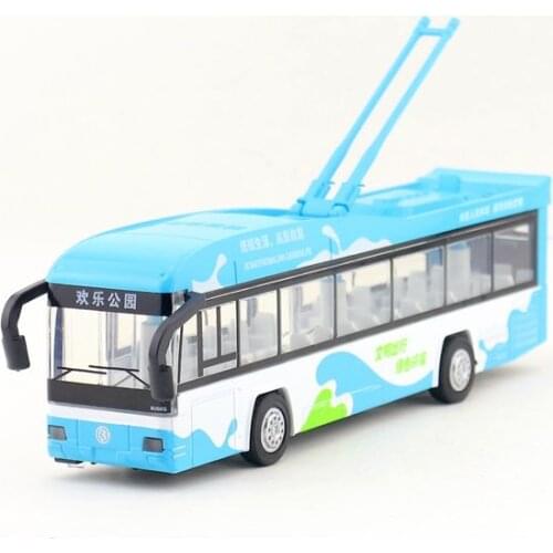 Diecast Metal Toy Model/Sound & Light Pull back Educational Car/City Sightseeing Bus/Pull Back/For childrens gift or collection