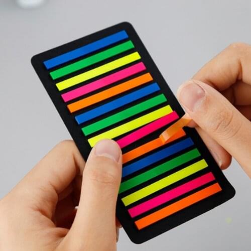 Hot sale 160/300 pcs/pack Colorful Transparent Fluorescent Index Tabs Flags Sticky Note Stationery