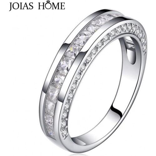 JoiasHome Classic 925 Silver Rings For Charm Women With AAA Zircon Women Fine Jewelry Wedding Party Wholesale Gift Size 6-10