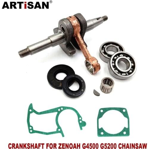 Crankshaft 848C804202 With Bearing Oil Seal Gasket for ZENOAH G4500 G5200 Chinese 45CC 52CC Chainsaw Garden Tools Parts