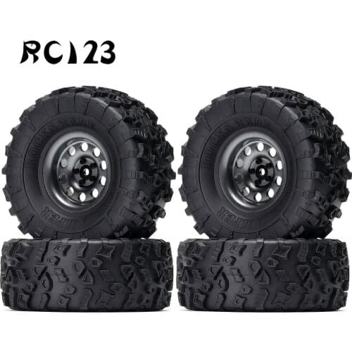 1:10 4P 2.2" Beadlock Wheel Rims Hub &132MM Tires Tyre For RC Rock Crawler Axial SCX10 90060 RR10 RR10 Wraith NEW ENRON