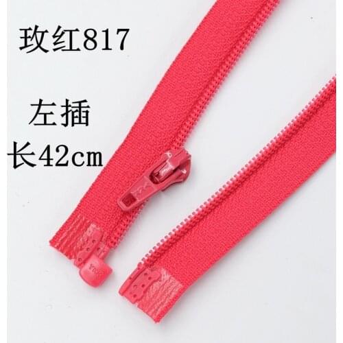 10pcs/lot Short YKK 3# Nylon Coil Zipper Open End Rose Red 42CM 16.53 Inches Kids Jacket