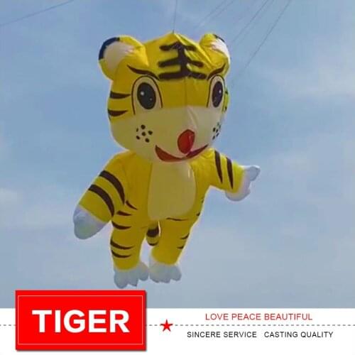 New Tiger Kite Pendant for Children Audlts 3m High Quality Soft Inflatable Foldable Animal Show Kites