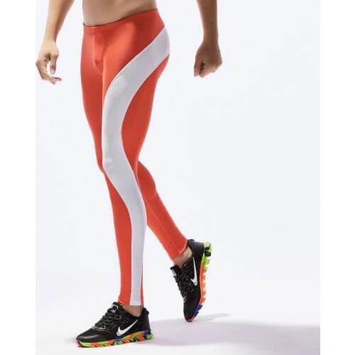 NEW Running Tights Compression Pants Patchwork Men Sports Leggings Man Gym Training Jogging Trousers Bodybuilding Fitness Tights