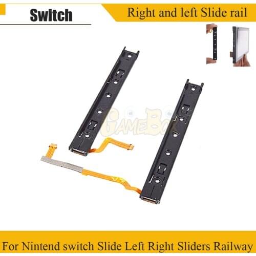 Original Right Left Slide Rail With Flex Cable Fix Part for Nintend Switch LR Slide Sliders Railway for Switch NS Rebuild Track