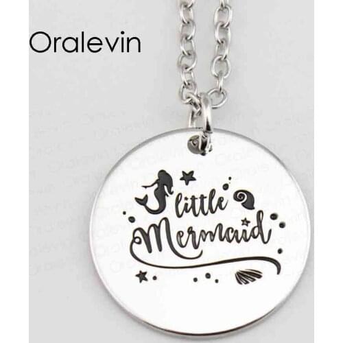 LITTLE MERMAID Pendant Charms Necklace Gift Jewelry 10Pcs/Lot #LN499