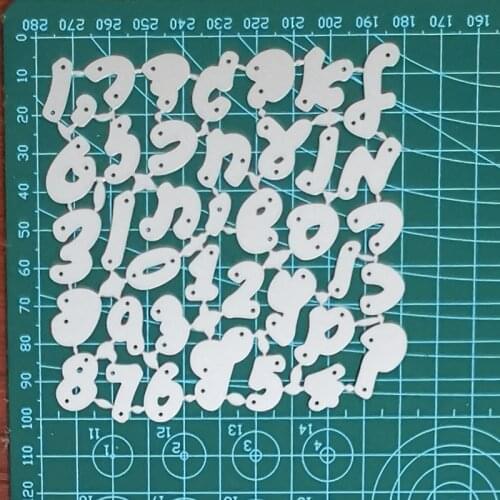 Mini Tadpole Shape Letter and Number Embossing Die for DIY Scrapbook Photo Album Decoration Paper Molded Card Craft Decor 2021