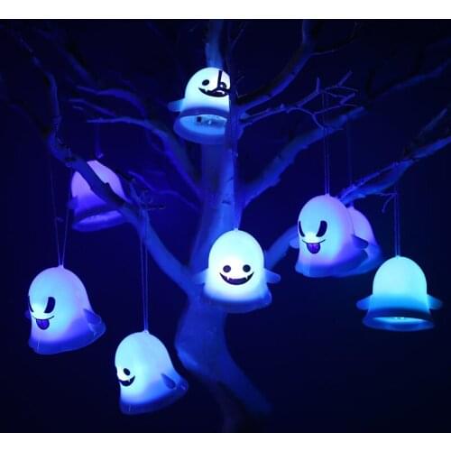 Halloween Ghost Light Cute Expression LED Candle Trick Or Treat Haloween Lantern Boo Happy Halloween Party Decor For Home 2021