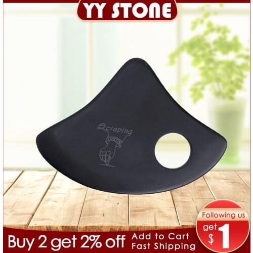 Tontin Traditional Bian Stone Needle Sector shape Face-lift Back detox Dredge meridians Neck lymph Tool gua sha sraping