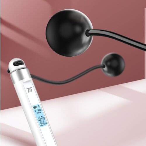 Intelligent jump rope with electronic counter indoor silent cordless fitness equipment efficient weight-bearing fat burning