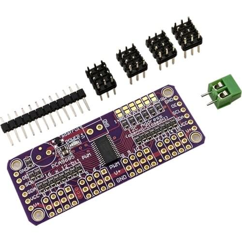 Smart Electronics PCA9685 16 Channel 12 bit PWM Servo Driver I2C Interface for Raspberry Pi DIY Servo Shield Module