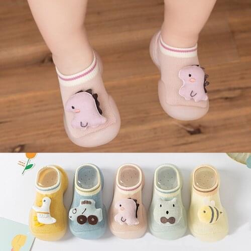 Spring and Autumn Baby Floor Socks Newborn Cartoon Walking Shoes and Socks Wholesale Infant Shoes Non Slip Soft Soled Socks