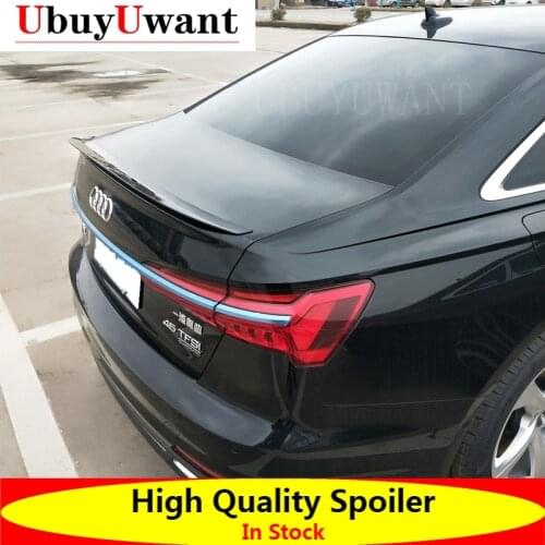 High Quality ABS Plastic Primer Exterior Car Tail Trunk Boot Wing Decoration Rear Spoiler For New Audi A6 2019 2020 Car Styling