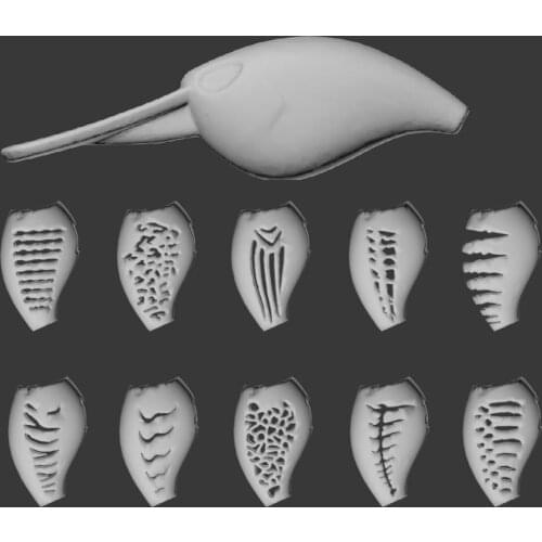 WLure Hard Plastic 3D Stencil for Tiny Wobble Jerkbait Crankbait UPC770