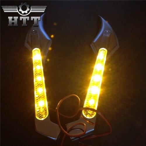 Aftermarket motorcycle parts LED Turn signal Sickle style mirrors fit for Harley Ultra Glide Electraglide Softail Fat Boy chrome