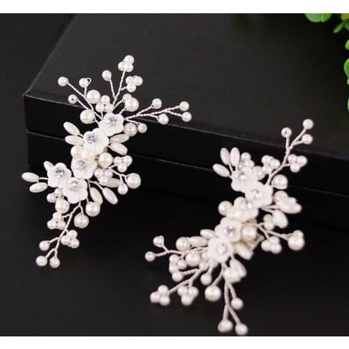 1 Pc Shoe Clip Simulated Pearl Floral Beads Elegant DIY High Heel Charms Women Shoes Clips Buckle Fashion Sandals Decoration