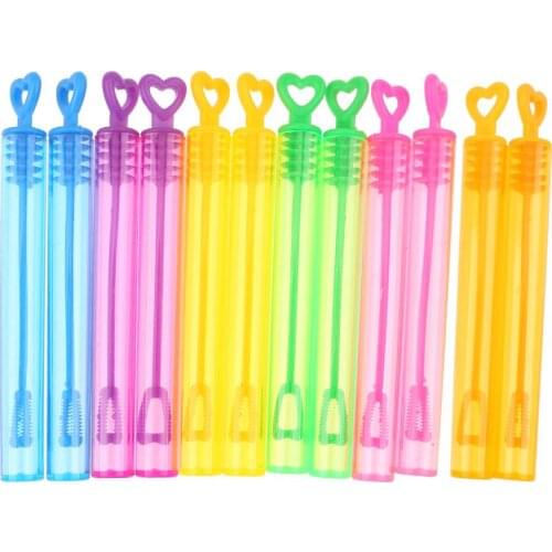 12/24Pcs Coloful Heart Star Children Outdoor Soap Bubble Bottles Toys Home Party Supplies Funny Wedding Birthday Decor Gifts Hot