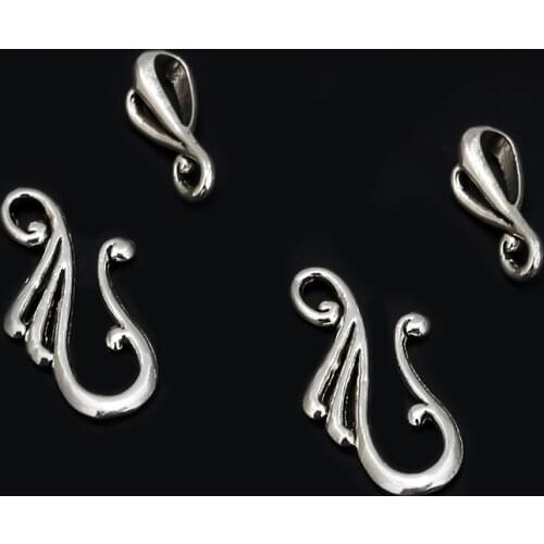 20set/lot 16x5mm Antique Handmade Jewelry Accessories Tibetan Silver Color Buckle Bracelet OT Bracelet Clasp