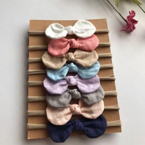 2018 Brand Cute Baby Toddler Girls Kid Bow Hairband Turban Knot Rabbit Headband Headwear 4PCs