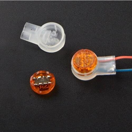 50pcs K2 network cable telephone line quick connector thin wire connector signal line 2-bit line connection moisture moisture