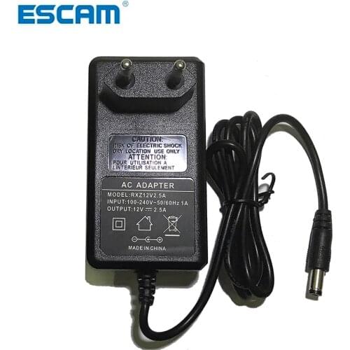 EU AU UK US Plug Type 12V2.5A 2A 1A 5.5mmx2.1mm 5V2A 3.5mmx1.35mm Power Supply AC 100-240V To DC Adapter Plug For CCTV IP Camera
