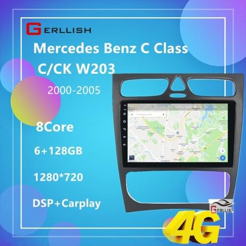 Android For Mercedes Benz C-Class W203 C200 C320 C350 CLK W209 2002-2005 IPS Screen Car Stereo Car Multimedia Video Player