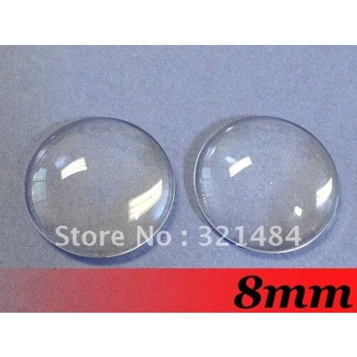 Free ship! 8mm 500piece/lot Clear Round Flatback Glass cabocons Glass Dome Seals Fit Cameo Settings Jewelry DIY