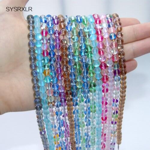 New Many Colors Beads Natural Crystal Stone High-Quality Round Loose beads 6/8/10/12 MM Jewelry bracelet Necklace making DIY