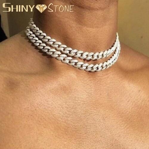 2020 New Grance Top Quality Iced Out Hiphop Bling Miami Cuban Link Chain Necklace For Women Rock CZ Adjust Choker Jewelry Gift