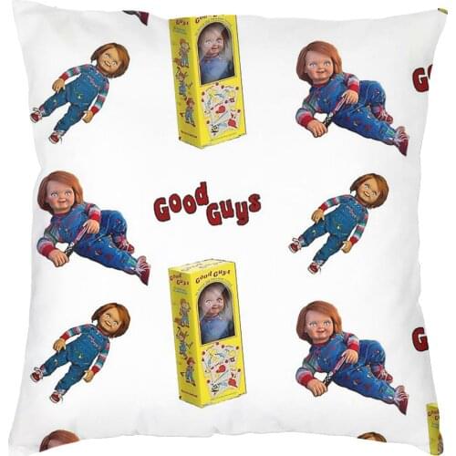 Chucky Horror Doll Pillowcase Printing Polyester Cushion Cover Decorations Goodguys Pillow Case Cover Home Square 45X45cm