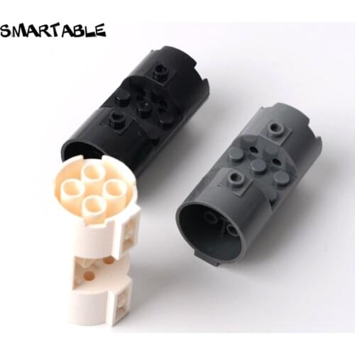 Smartable Cylinder 3x6x2 2/3 Horizontal Hollow Center Studs Building Blocks MOC Part Toys Compatible 30360 5pcs/lot