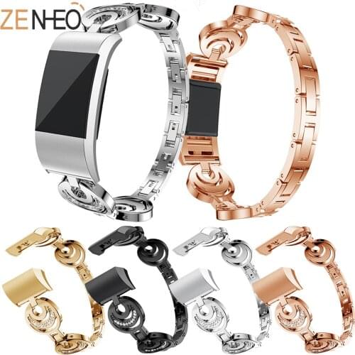 For Fitbit Charge2 Sun Moon Star Alloy Strap For Fitbit Charge 2 Smart Watch Frontier / Classic Replacement Bracelet Accessory