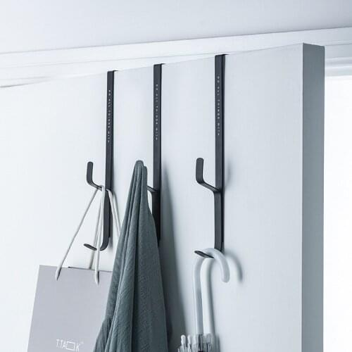 Home Organizer Iron Door Hook Removable Door Back Hanger Coat Clothes Hat Bag Towel Holder Wardrobe Hanging Rack Hooks Up