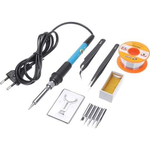 220V 60W Electric Soldering Iron kit Adjustable Temperature Welding Solder Rework Station Heat Pencil Repair Tools EU Plug
