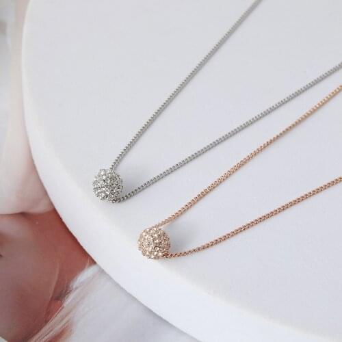 European and American jewelry wholesale simple inlaid sparkling ball ball starry necklace female