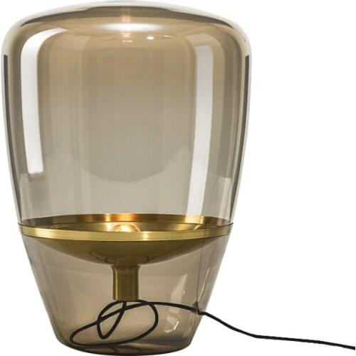 Europe Wind Desk Lamp Bedside Cupboard Desk Lamp A Living Room Study Designer Concise Modern Originality Glass Cover Desk Lamp